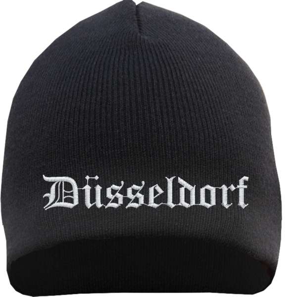 Düsseldorf Beanie Mütze - Altdeutsch - Bestickt - Strickmütze Wintermütze