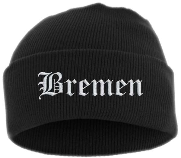 Bremen Umschlagmütze - Altdeutsch - Bestickt - Mütze mit breitem Umschlag