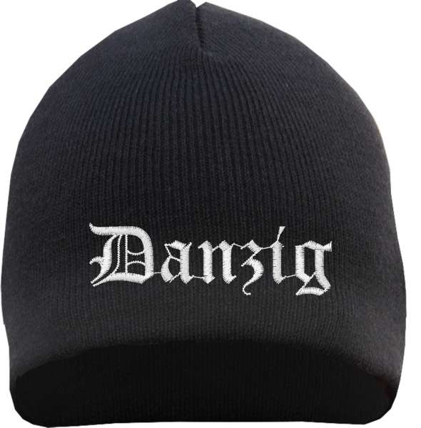 Danzig Beanie Mütze - Altdeutsch - Bestickt - Strickmütze Wintermütze