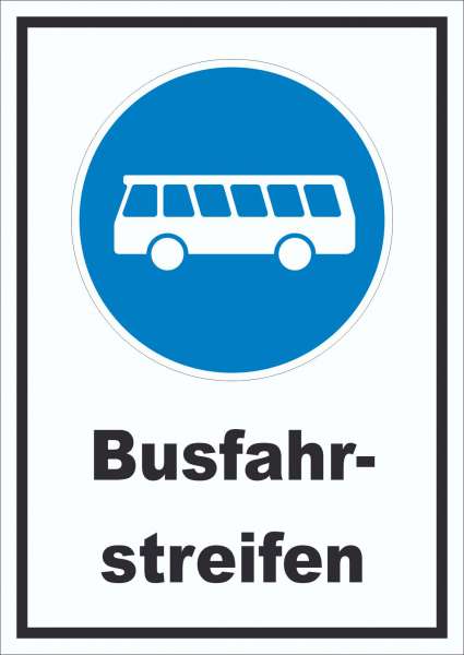 Schild Busfahrstreifen