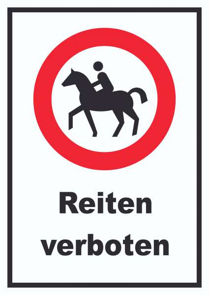 Reiten verboten Schild