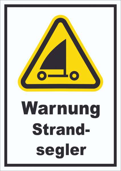 Schild Warnung Strandsegler