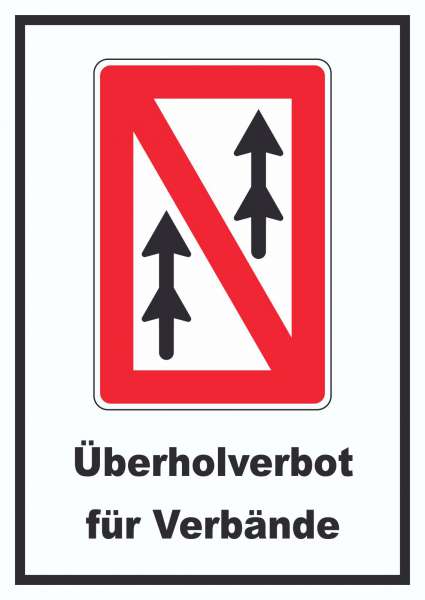 überholverbot für Verbände Symbol