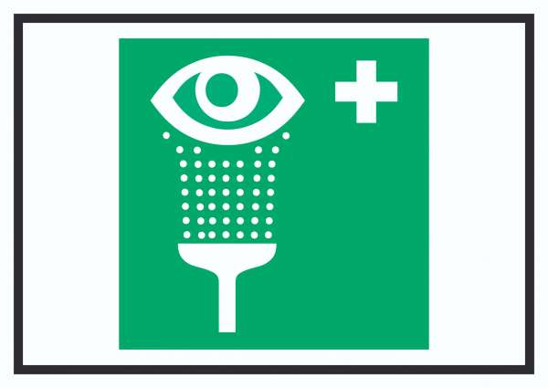 Augenspülstation Symbol Schild
