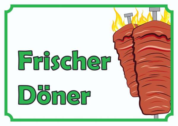 Frischer Döner Schild