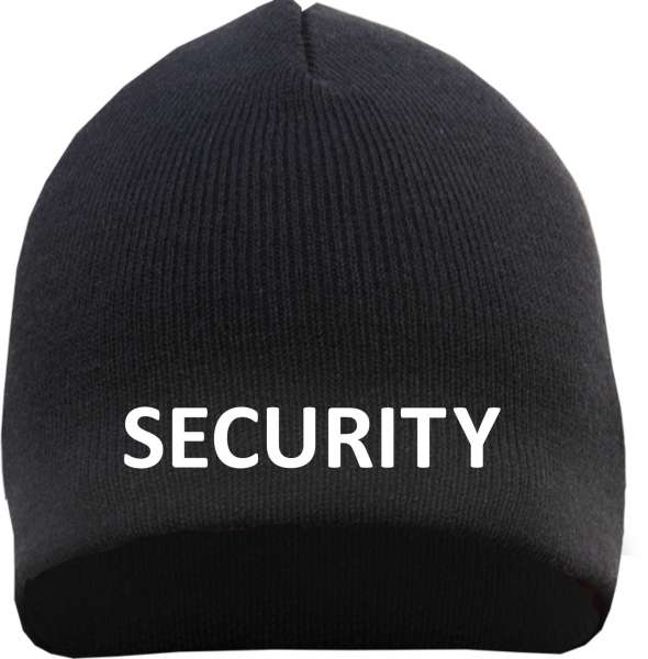 Security Beanie Mütze - Bestickt - Strickmütze Wintermütze