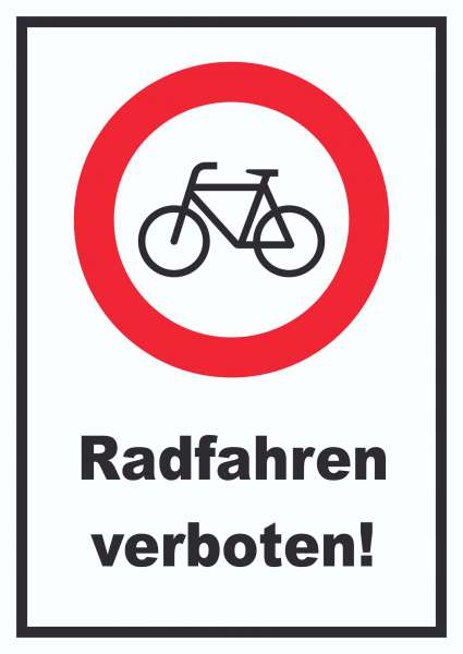 Radfahren verboten Schild
